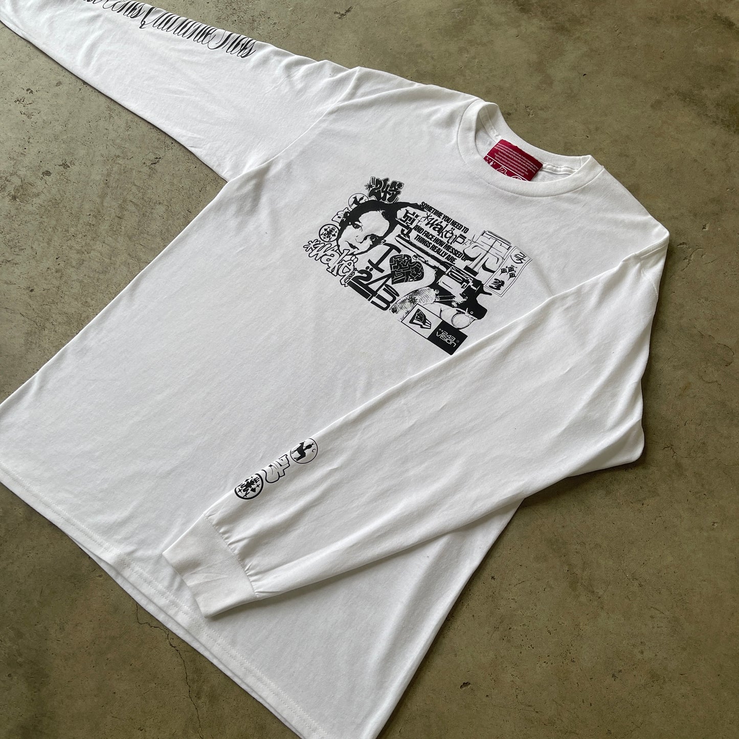 LONGSLEEVE "243COLLAGE" BLANC