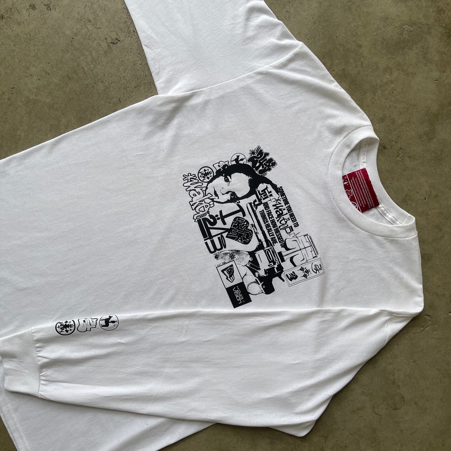 LONGSLEEVE "243COLLAGE" BLANC