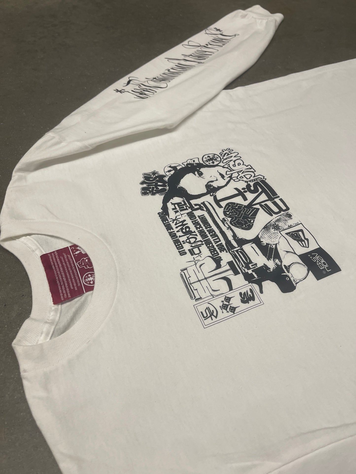 LONGSLEEVE "243COLLAGE" BLANC